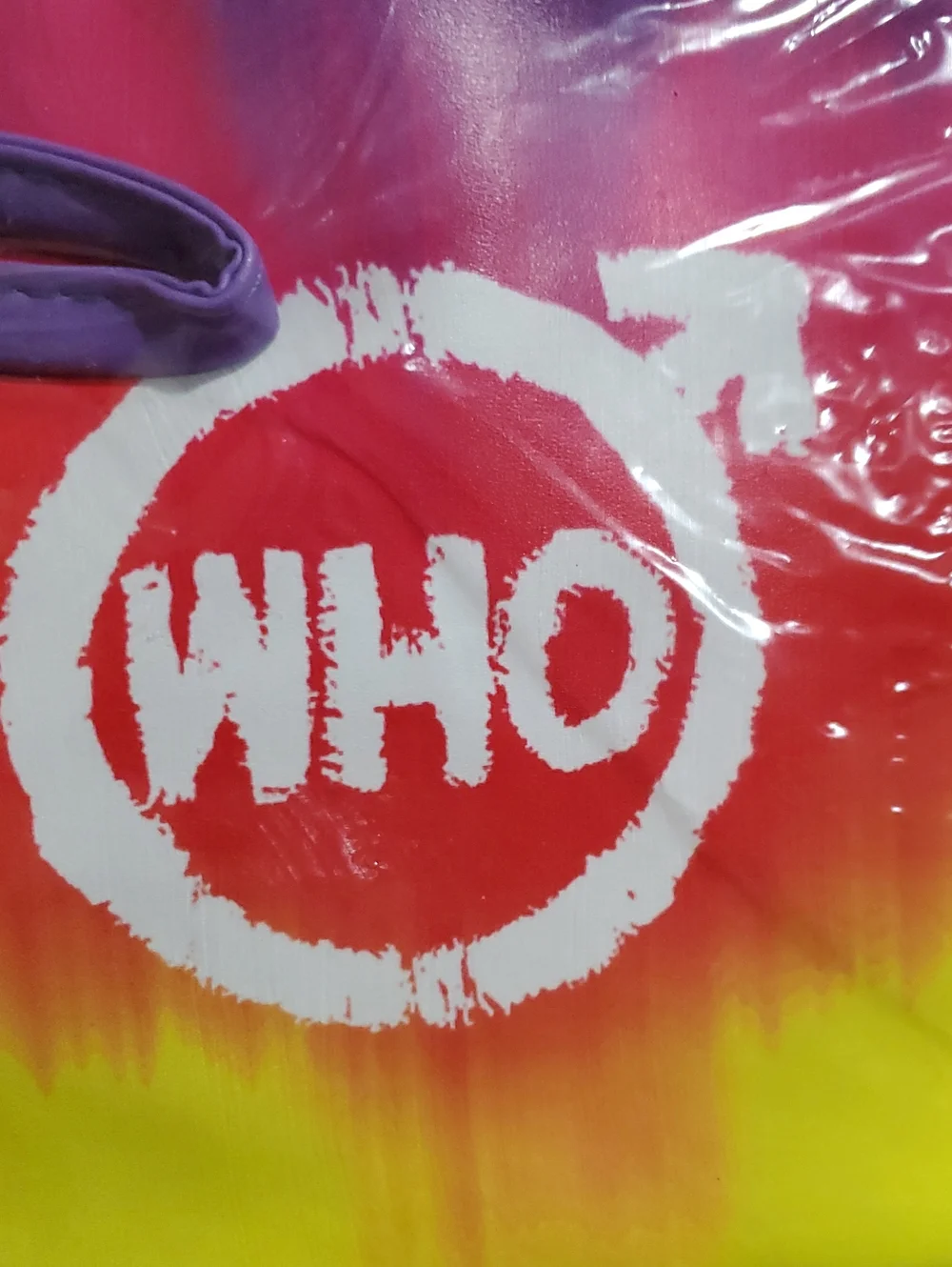 The Who tie dye watercolor psychedelic effect travel makeup cosmetics bag new